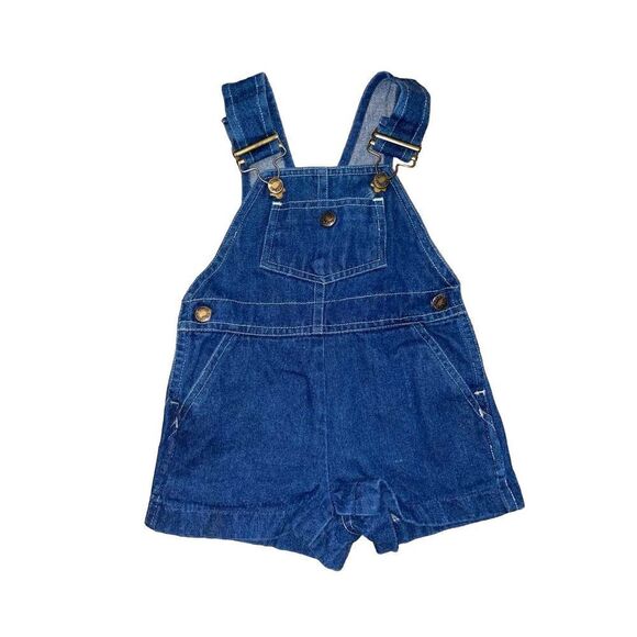 Vintage HushPuppies Boyswear 12 months heavy denim Overalls - Picture 1 of 5